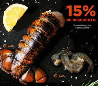 Chedraui En cola de langosta y camarón U 12 oferta