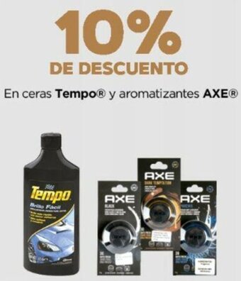 En ceras Tempo y aromatizantes AXE