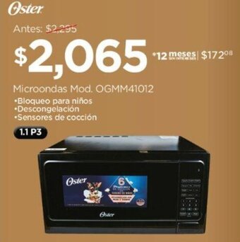 Oster Microondas Mod. OGMM41012 1.1 P3