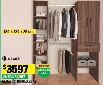 The Home Depot GLÓSET 2 TORRES 180 x 220 x 39cm oferta