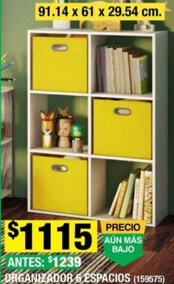 The Home Depot ORGANIZADOR 6 ESPACIOS 91.14 x 61 x 29.54cm oferta