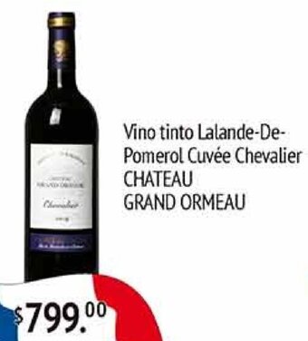 La Comer Vino tinto Lalande-De-Pomerol Cuvée Chevalier CHATEAU GRAND ORMEAU oferta
