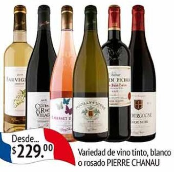 La Comer Variedad de vino tinto, blanco o rosado PIERRE CHANAU oferta