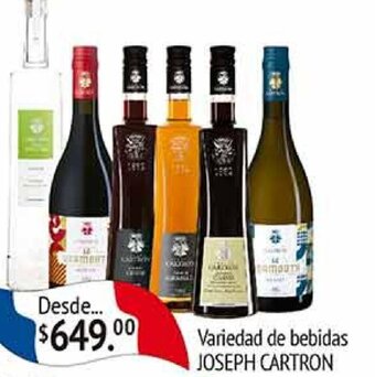 Variedad de bebidas JOSEPH CARTRON