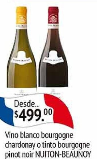 La Comer Vino blanco bourgogne chardonay o tinto bourgogne pinot noir NUITON-BEAUNOY oferta