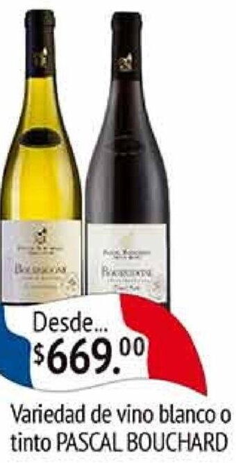 La Comer Variedad de vino blanco o tinto PASCAL BOUCHARD oferta