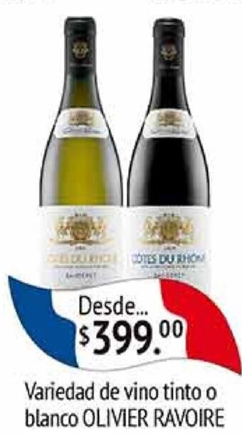 La Comer Variedad de vino tinto o blanco OLIVIER RAVOIRE oferta