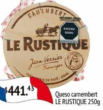Queso camembert LE RUSTIQUE 250g