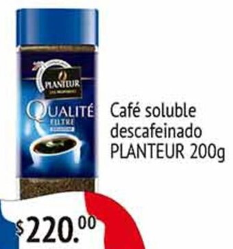 La Comer Café soluble descafeinado PLANTEUR 200g oferta