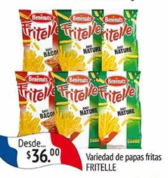 La Comer Variedad de papas fritas FRITELLE oferta