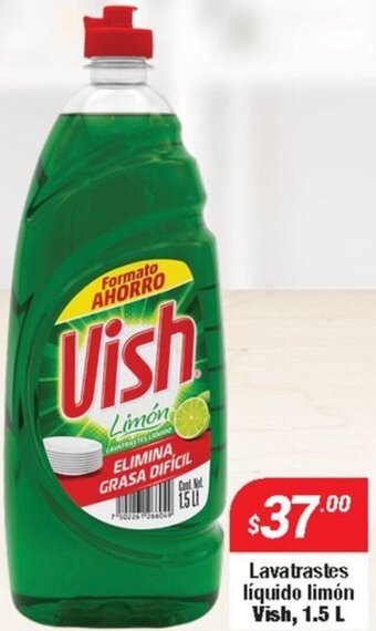 Lavatrastes líquido limón Vish, 1.5 L