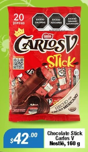 Chocolate Stick Carlos V Nestlé, 160 g