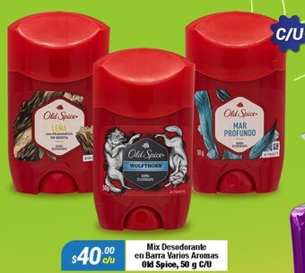 Mix Desodorante en Barra Varios Aromas Old Spice, 50 g C/U