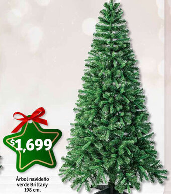 Árbol navideño verde Brittany 198 cm.