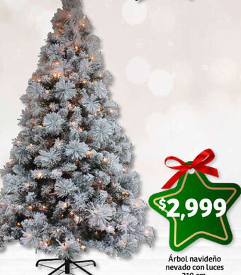 Soriana Express Árbol navideño nevado con luces 210 cm. oferta