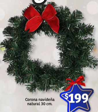 Soriana Express Corona navideña natural 30 cm. oferta