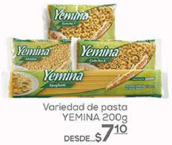 Variedad de pasta YEMINA 200g