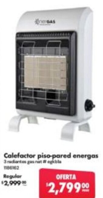 Calefactor piso-pared energas 3 radiantes