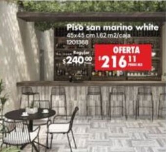 Hágalo Piso san marino white 45x45 cm 162 m2/caja 1201368 oferta