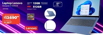 Laptop Lenovo Ideapad 3-15ALC6