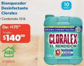 Blanqueador Desinfectante Cloralex 10lt