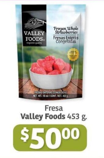 Soriana Híper Fresa Valley Foods 453 g. oferta