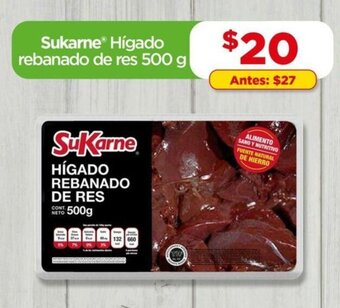 SuKarne Hígado rebanado de res 500 g