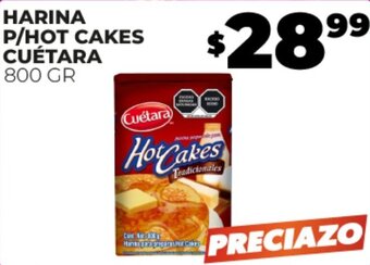 Merco HARINA P/HOT CAKES CUÉTARA 800 GR oferta