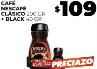 CAFÉ NESCAFÉ CLÁSICO 200 GR + BLACK 40 GR