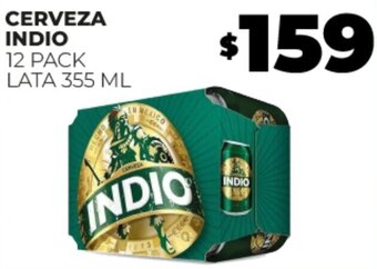 Merco CERVEZA INDIO 12 PACK LATA 355 ML oferta