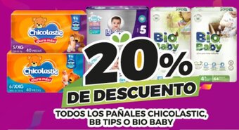 TODOS LOS PAÑALES CHICOLASTIC, BB TIPS O BIO BABY