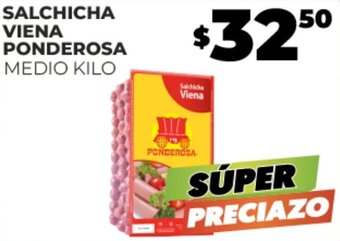 SALCHICHA VIENA PONDEROSA MEDIO KILO