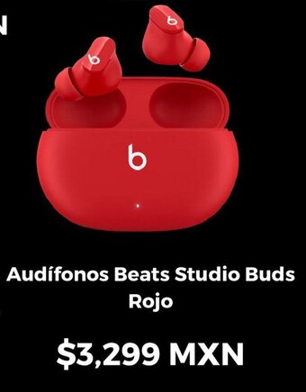 Audífonos Beats Studio Buds Rojo