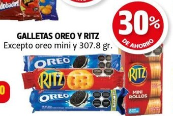 GALLETAS OREO Y RITZ Excepto oreo mini y 307.8 gr.