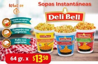 Farmacias Guadalajara Deli Bell Sopas Instantáneas 64 gr. oferta