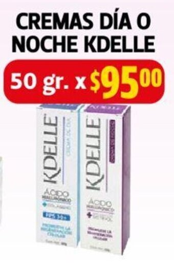 Farmacias Guadalajara CREMAS DÍA O NOCHE KDELLE 50 gr. oferta