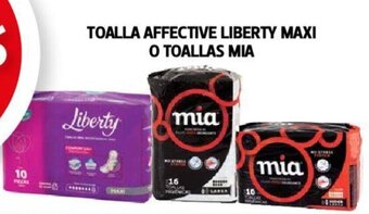 Farmacias Guadalajara TOALLA AFFECTIVE LIBERTY MAXI O TOALLAS MIA oferta