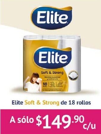 Farmacias Guadalajara Elite Soft & Strong de 18 rollos oferta