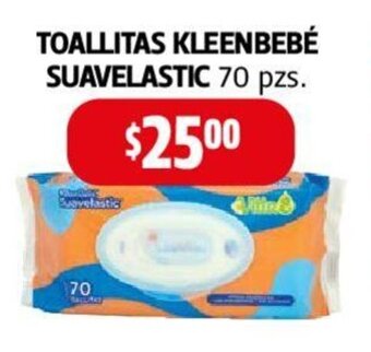 Farmacias Guadalajara TOALLITAS KLEENBEBÉ SUAVELASTIC 70 pzs. oferta