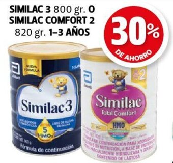 Farmacias Guadalajara SIMILAC 3 800 gr. 0 SIMILAC COMFORT 2 820 gr. 1-3 AÑOS oferta