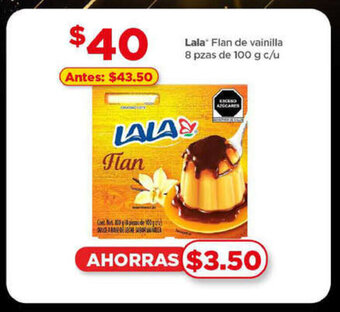Bodega Aurrerá Lala Flan de vainilla 8 pzas de 100 g c/u oferta