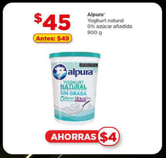 Bodega Aurrerá Alpura Yoghurt natural 0% azúcar añadida 900 g oferta