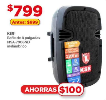 KSR Bafle de 8 pulgadas MSA-7908ND inalámbrico