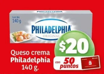 Soriana Híper Queso crema Philadelphia 140 g. oferta