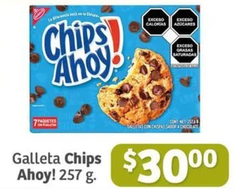 Soriana Híper Galleta Chips Ahoy! 257 g. oferta