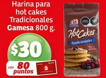 Soriana Híper Harina para hot cakes Tradicionales Gamesa 800 g. oferta