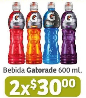 Soriana Híper Bebida Gatorade 600 ml. x 2 oferta