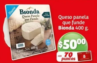 Soriana Híper Queso panela que funde Bionda 400 g. oferta