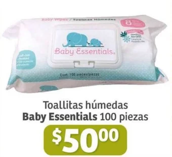 Soriana Híper Toallitas húmedas Baby Essentials 100 piezas oferta