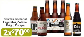 Cerveza artesanal Lagunitas, Colima, Rrëy o Cucapa x 2